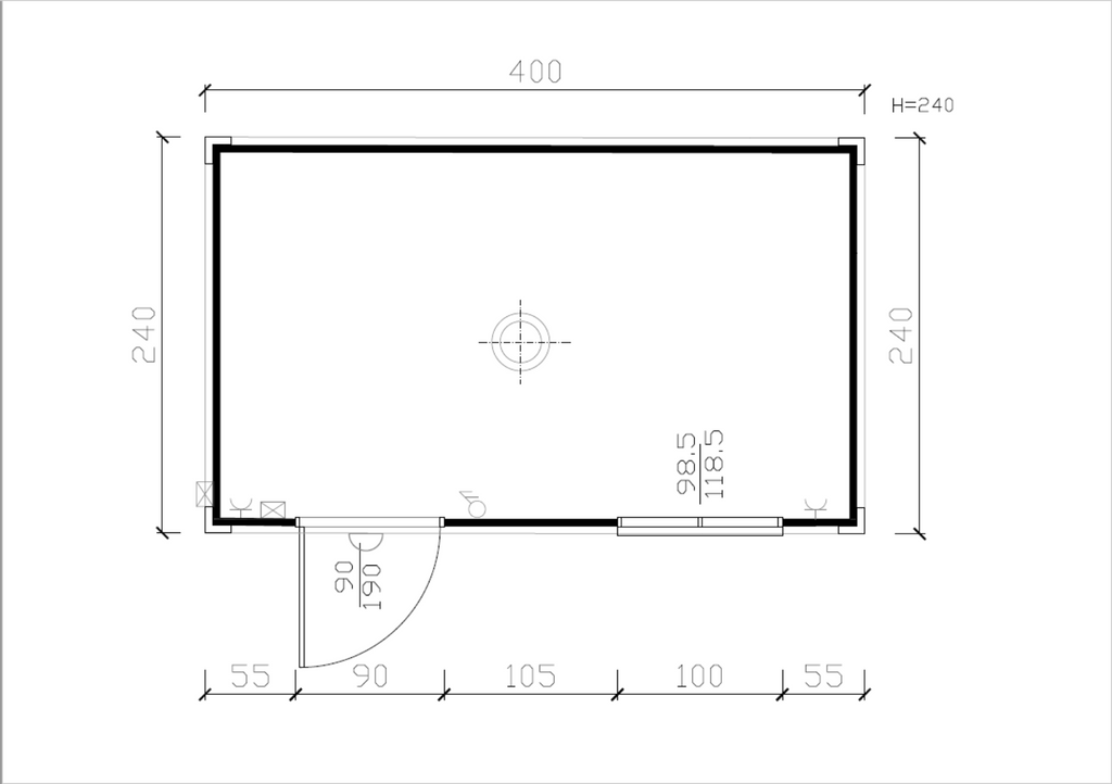 CONTENEDOR DE OFICINA 4 X 2,4M
