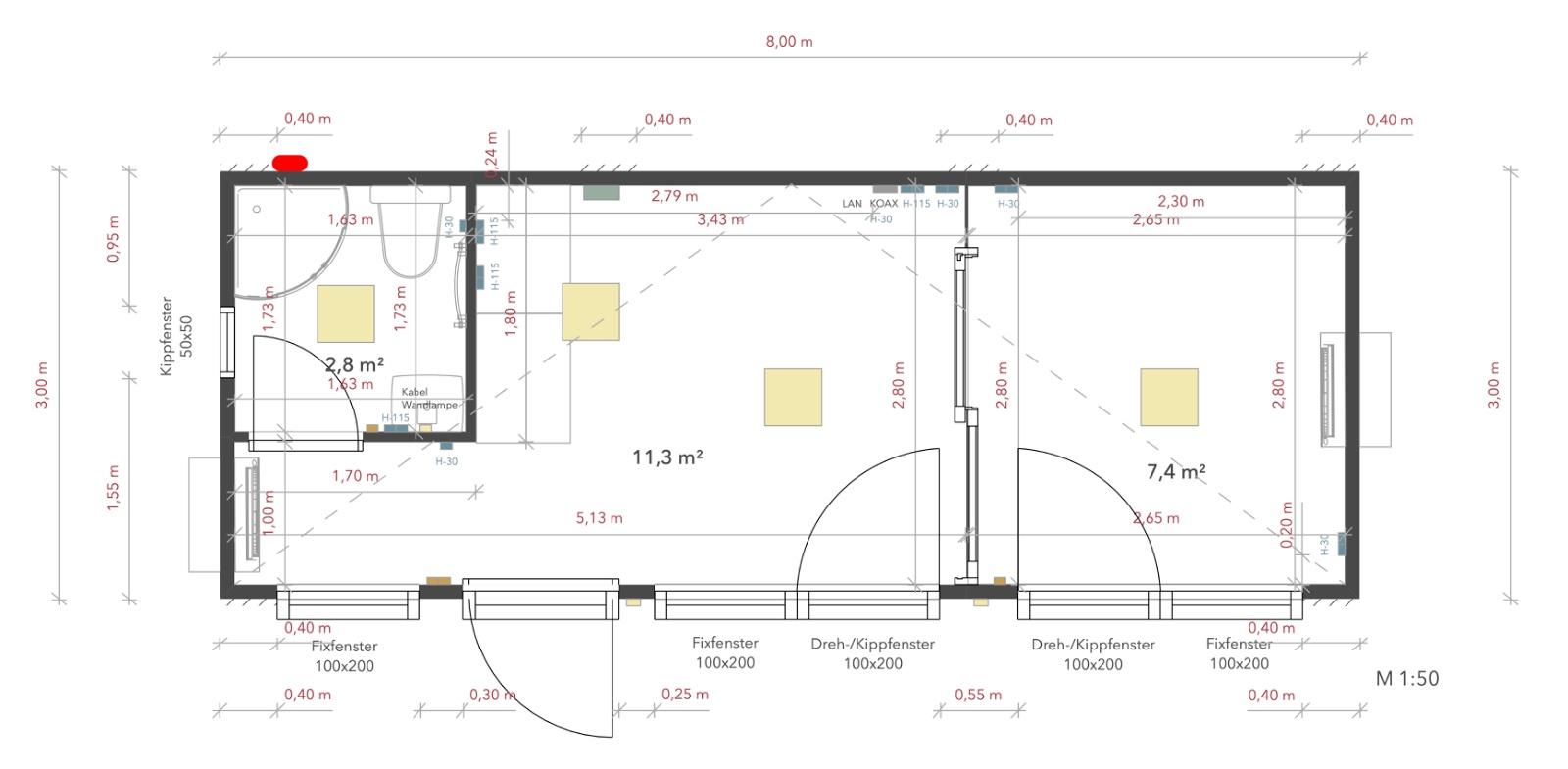MODULO HABITABLE 8X3M