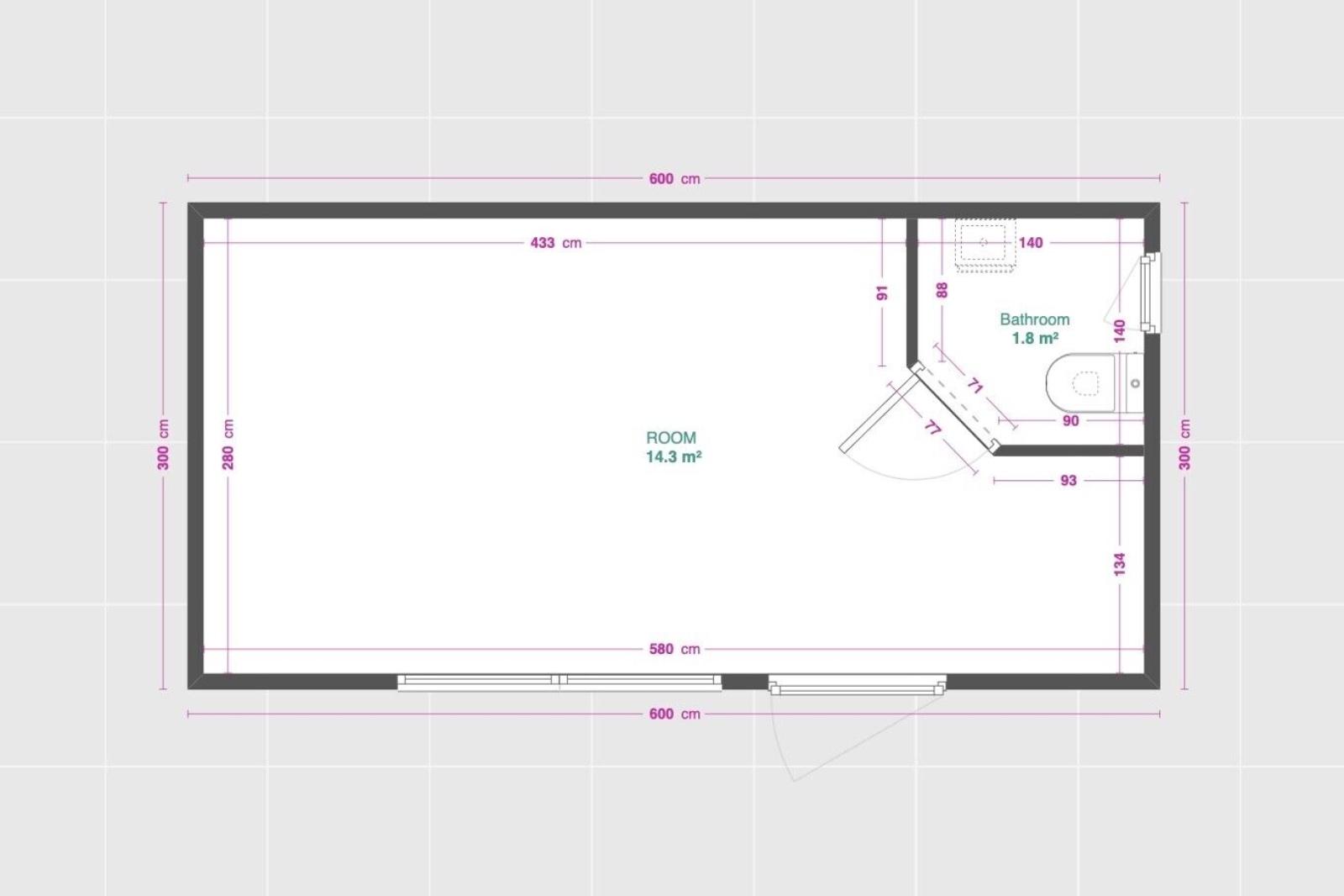 CONTENEDOR DE OFICINA 6X3M